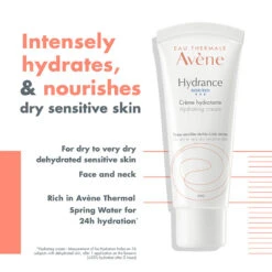 Avène Avene Hydrance Rich Hydrating Cream 40ml - Moisturiser For Dehydrated Skin -Care Product Store Avene Hydrance Rich 2