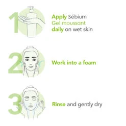 Bioderma Sebium Gel Moussant Purifying Foaming Gel Cleanser 200ml -Care Product Store Bioderma Sebium Gel Moussant Purifying Foaming Gel Cleanser 200ml 2