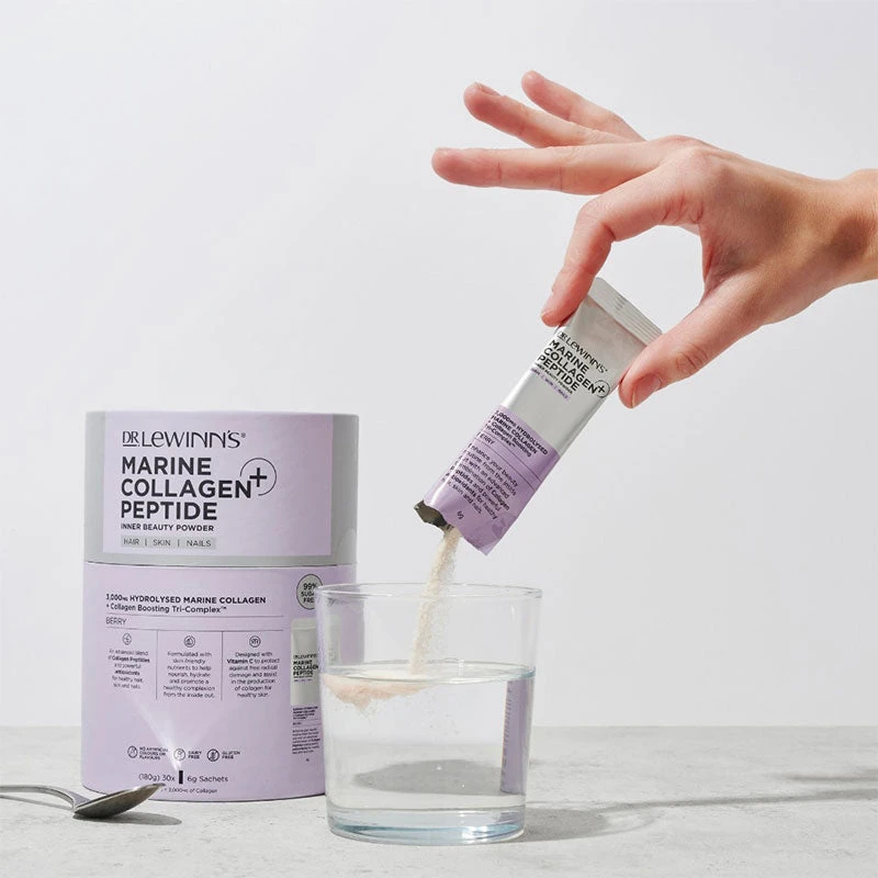 Dr LeWinn's Marine Collagen+ Peptide Inner Beauty Powder Sachets - Berry 30x6g 3 Dr LeWinn's Marine Collagen+ Peptide Inner Beauty Powder Sachets - Berry 30x6g - Image 3