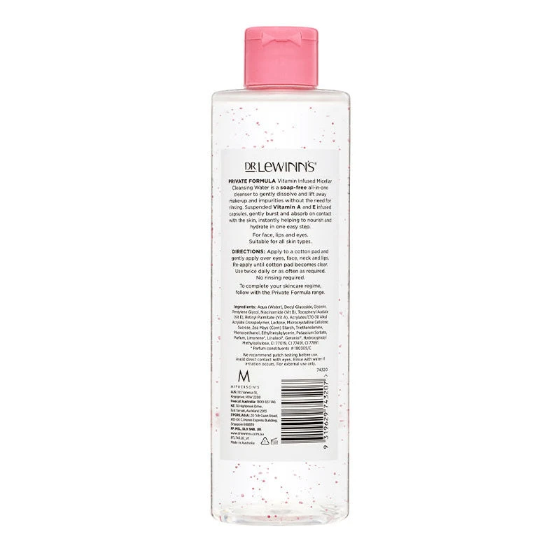 Dr. LeWinn's Private Formula Vitamin Infused Micellar Cleansing Water 400ml 5 Dr. LeWinn's Private Formula Vitamin Infused Micellar Cleansing Water 400ml - Image 5