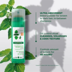 Klorane Nettle Tinted Dry Shampoo 150ml - Oily Hair -Care Product Store Klorane DS Nettle Tinted 2