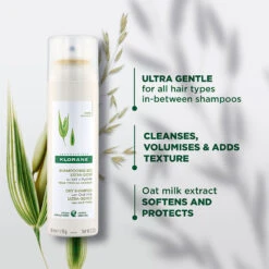 Klorane Oat Milk Dry Shampoo 150ml - All Hair Types 5 Klorane Oat Milk Dry Shampoo 150ml - All Hair Types -Care Product Store Klorane DS OatMilk150ml 2