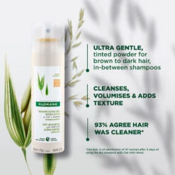 Klorane Oat Milk Tinted Dry Shampoo 150ml - All Hair Types 5 Klorane Oat Milk Tinted Dry Shampoo 150ml - All Hair Types -Care Product Store Klorane DS OatMilk Tinted150ml 2