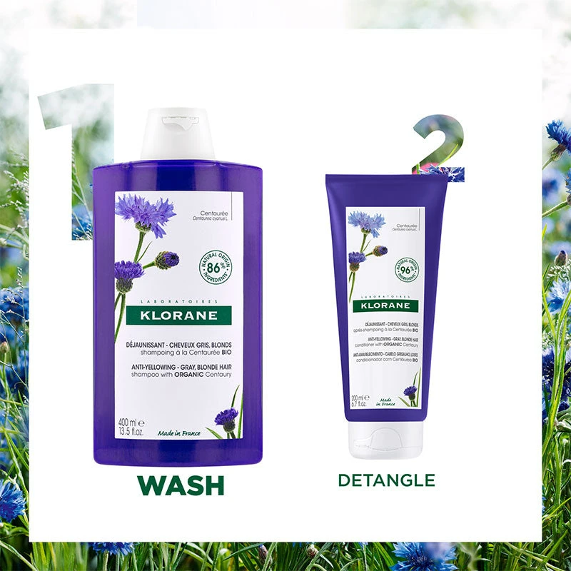 Klorane Shampoo With Organic Centaury 400ml - Blond Hair 3 Klorane Shampoo With Organic Centaury 400ml - Blond Hair - Image 3