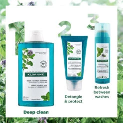 Klorane Organic Mint Scalp Protective Shampoo 400ml -Care Product Store Klorane Sham Mint400ml 2