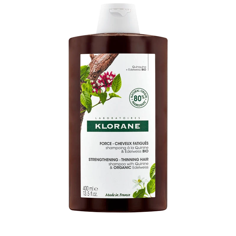 Klorane Strengthening Quinine & Organic Edelweiss Shampoo 400ml 1 Klorane Strengthening Quinine & Organic Edelweiss Shampoo 400ml