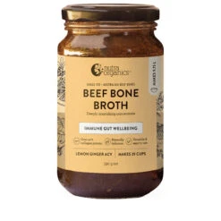 Nutra Organics Beef Bone Broth Concentrate - Lemon Ginger ACV 390g