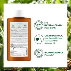 Klorane Anti-dandruff Rebalancing Shampoo With Galangal & AHA 400ml 14 Klorane Anti-dandruff Rebalancing Shampoo With Galangal & AHA 400ml -Care Product Store P0002244 7