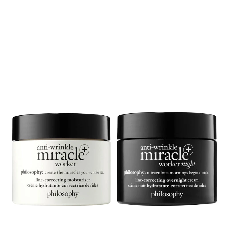 Philosophy Anti-Wrinkle Miracle Worker Day & Night Moisturizer Duo 1 Philosophy Anti-Wrinkle Miracle Worker Day & Night Moisturizer Duo