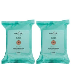 Wotnot Naturals All Natural Face Wipes Sensitive - Pack Of 25 X 2