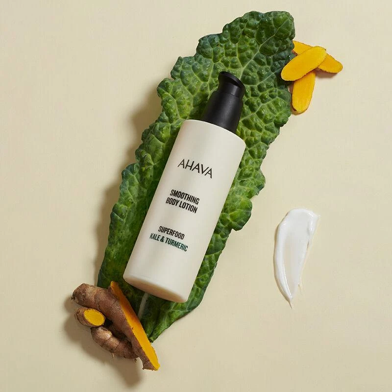 AHAVA Smoothing Body Lotion Kale & Turmeric 250ml 3 AHAVA Smoothing Body Lotion Kale & Turmeric 250ml - Image 3