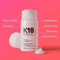 K18 Leave-In Molecular Repair Hair Mask 15ml -Care Product Store k18 leave in molecular repair hair mask 2 2